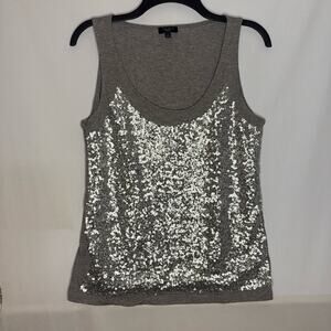 Talbots grey sequin tank top